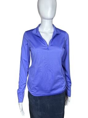 EP Pro Tour Tech Purple Long Sleeve Quarter Zip Golf Shirt Size XS